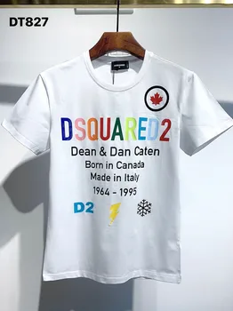 De peste mări Autentic 2020 NOU T-Shirt D2 O-Gât Scurt, tricouri cu maneca Topuri DSQ2 Îmbrăcăminte pentru Bărbați DT827
