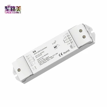 VP-12-36VDC 24V RGBW/RGB/TVC/Reglaj 4 Canale Controler LED RF Receptor 4 CANALE 5A/CH Împinge Dim /mai Multe protecția CV