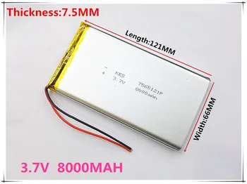 Li-po, cel mai bun marca baterie 3,7 V litiu-polimer baterie de 8000 mah baterii reincarcabile comoara de navigare tableta telefon