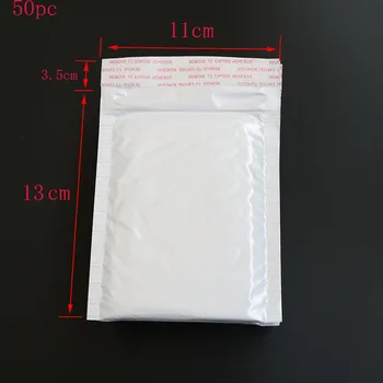 50pcs / 11 * 13 cm + 3,5 cm Bule Alb Plic Film Perla rezistent la Șocuri Papetărie, Accesorii