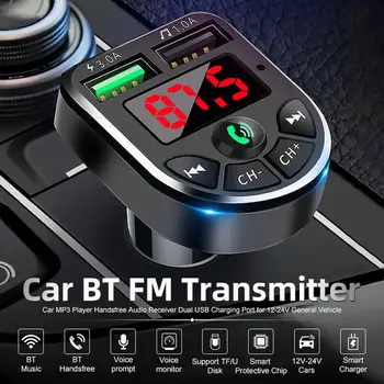 Transmițător FM Bluetooth 5.0 Car Kit-Afișaj LED Dual USB Masina Încărcător 3.1 2 Port USB MP3 Player de Muzică Suport TF/U Disc