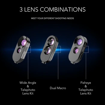 APEXEL Nou Add-on Dual Lentilă fisheye cu unghi larg macro telescop zoom aparat de fotografiat telefon mobil obiectiv de kit cu telefon caz Pentru iPhoneX/XS