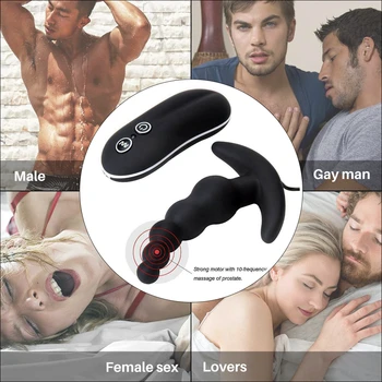 Erotic10 Frecvență Vibratoare De Prostata Pentru Masaj Vibrator Anal Dildo Vibrator Anal Margele Dop De Fund Vibratoare Pentru Bărbați Jucării Pentru Adulți