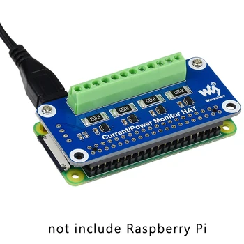 4-ch Curent/Tensiune/Putere Monitor PĂLĂRIE pentru Raspberry Pi, I2C/SMBus Interfață pentru Raspberry Pi 4 Model B/3B+/3B/Zero