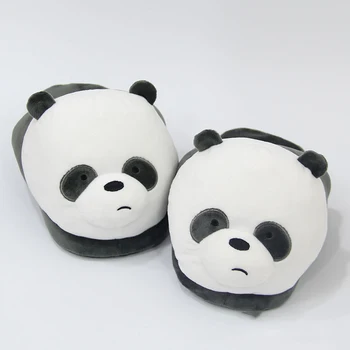 Kawaii Drăguț Panda Papuci De Interior Sunt Moi Acasă Pantofi Femei Casă Confortabilă Diapozitive Dormitor Cald Iarna Doamnelor Pantofi De Pluș