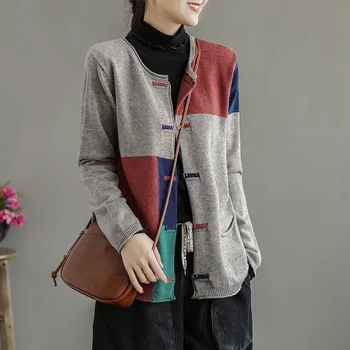 Max LuLu Iarna Chineză De Moda Streetwear Doamnelor De Epocă Pulovere Tricotate Supradimensionate Knitwears Femei Casual Cardigans Loose