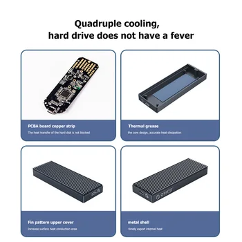 ORICO M2PAC3-G20 LSDT M2 NVME SSD Cazul USB 3.2 Tip C 20Gbps Aluminiu SSD Cabina Pentru M. 2 NVMe M pentru Solid state Drive SSD Cutie