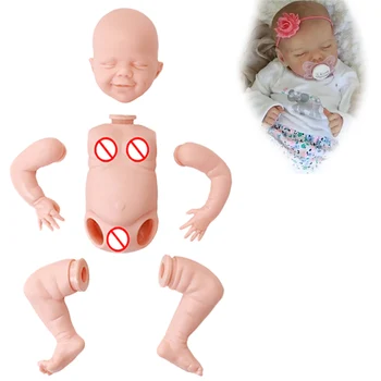 Noi 17 Inch Renăscut Baby Doll Kit DIY Dormit Renăscut Papusa Corp Plin de Silicon Nevopsite Neterminate Piese Papusa Jucărie Cadou de Ziua de nastere