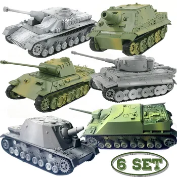 6set Diferite Rezervor Model kit de Constructii Militare Asamblare Jucarii Educative Material Decor Panteră, Tigru Turmtiger Asalt