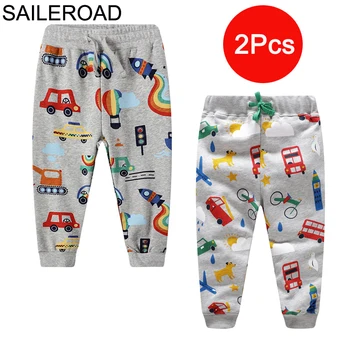 SAILEROAD 2 buc Copii Pantaloni Pantaloni cu Masina de Imprimare 2020 Plin Lungime Primăvară Copii pantaloni de Trening pentru Baieti Haine