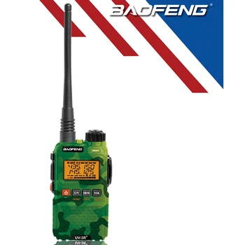 Camuflaj verde Dual Band Radio Vhf Uhf Baofeng Uv-3r+ Pentru Două sensuri de Vânătoare Talkie Walkie MINI VOX FM Radio HF Transceiver
