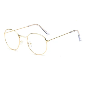 Moda ochelari cadru Rotund Clasic Femei cadru Metalic Optice Pahare Transparente Calculator oval ochelari cadrului de Citire