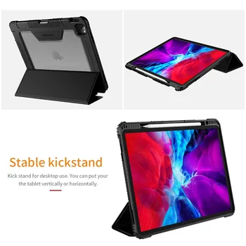 NILLKIN Pentru iPad Pro 11 2020 Magnetic PU Piele Flip Cover PC capacul din spate smart pentru iPad Pro 12 9 cazul în 2020 cu Protector