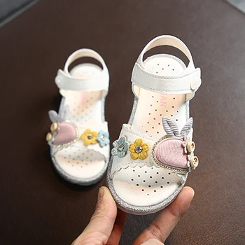 De Vară 2020 Fata De Sandale Iepure Drăguț Floare Copii Sandale Pantofi Copii Din Piele Princess Beach Sandale Pentru Fete Adolescente Dimensiune 21-30