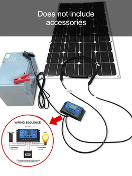 Dokio 18V 100W Monocristalin Panou Solar Flexibil Pentru Masina/Barca Taxa 12V Impermeabil Flexibil Panou Solar de 1000w din China
