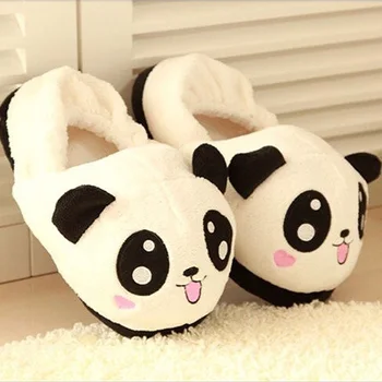 Mignon Yeux Panda Femmes Pantoufles Belle Desene animate Interior Accueil Pantofi Moi 23GE