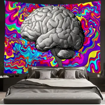 Creierul Tapiserie Abstract Hippe de Flori Agățat de Perete tapet pentru Camera de zi Dormitor Dormitor Decor Acasă