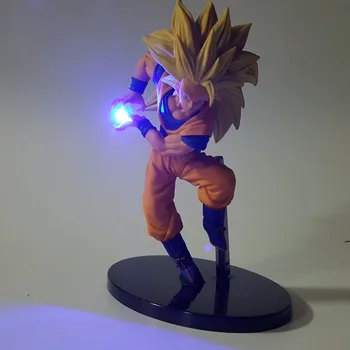 Figura Anime Dragon Ball Z Goku DIY LED-uri de Jucărie PVC Model de Lampa de Acțiune Figura Super Saiyan Goku Gogeta Colector Brinquedos Figma