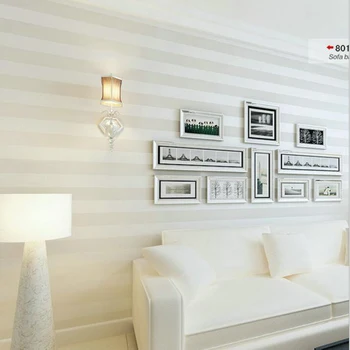 Modern, Elegant Benzi Tapet Alb-Crem Bej cu Dungi imagini de Fundal Rola Camera de zi Dormitor 3d gazete de Perete Decor Acasă ZE136