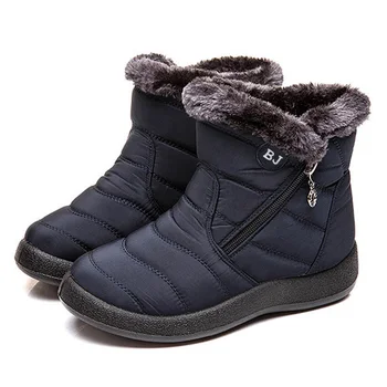 Cizme impermeabile de Iarna pentru Femeie Blană Cald Glezna Cizme Pentru Femei Cizme Cizme de Iarna cu Fermoar Non-alunecare Pantofi de Iarna pentru Femei Papuceii