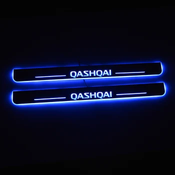 LED Ușa Plăcii de Prag pentru Nissan Qashqai J11 2016 2017 2018 - 2020 Flux de Lumină Scuff Placa Acril Portiera Pedala de Prag, Bara