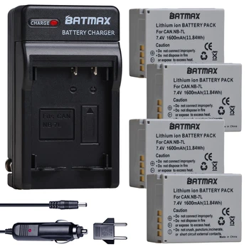 Batmax NB-7L NB7L NB 7L 7L Baterie+Digital de Perete Incarcator pentru Canon PowerShot G10 G11 G12 SX30IS