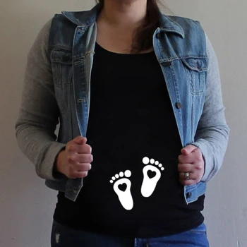 De Brand Nou pentru Femei Haine de Sarcina Copilul de Maternitate Tricou de Vara cu Maneci Scurte Gravide tricouri Amprenta de Imprimare