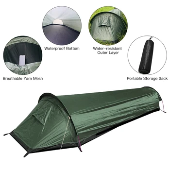 Cort Ultrausor Backpacking În Aer Liber Camping Cort Sac De Dormit Cort Usor Singură Persoană Cort