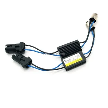 2 buc Auto BA9S Transforma T10 Lampa LED Decoder Cabluri Adaptor,LED Decoder Anti Flicker Warning Canceller Greu Soclu, Negru