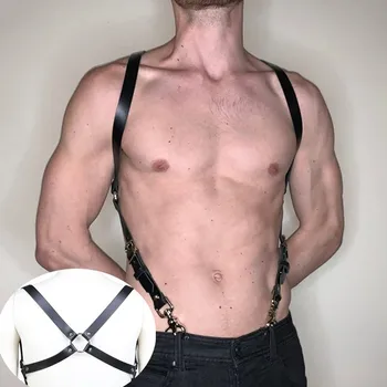 Piele Fetish Barbati Gay Sexuale Ham Piept Curele BDSM Corpul Robie Cușcă Bărbați Ham Curea Rave Gay Îmbrăcăminte pentru Adulți Jocuri Sex