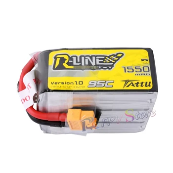 Tattu R-Line 1300/1550mAh 18.5 V 22.2 V 95C 5S 6S1P Acumulator Lipo Pack cu XT60 Plug pentru RC FPV Racing Drona Quadcopter