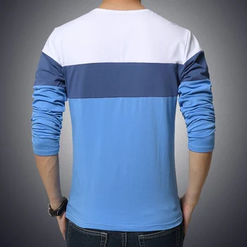 Îmbrăcăminte pentru bărbați Bluze &Tees T-Shirt Rapid de Transport maritim de primăvară Nou Brand de Moda pentru Bărbați de Culoare Solidă Maneca Lunga Slim Fit T-Shirt