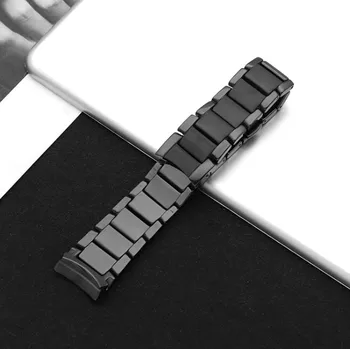 Ceramica watchband pentru AR1451 AR1452 curele de ceas cu oțel inoxidabil fluture incuietoare 22mm 24mm