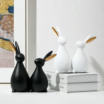 Nordic Decor Acasă TV cabinet Dormitor, Camera de zi Meserii Creative Alb și Negru Ornamente Animal accesorii decor