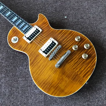 Tiger Flacără standard personalizate chitara electrica Standard gitaar,Rosewood fingerboard.o bucată de gât și 1bucată corpul guitarra.