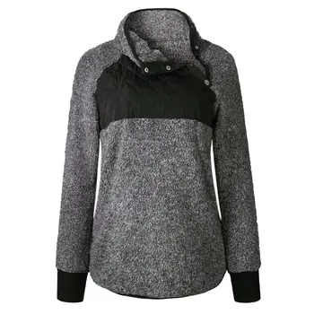 De vânzare la cald de toamnă și de iarnă de bumbac căptușit haine cu Moso Rong diagonală guler blana de sus și pulover 0643#