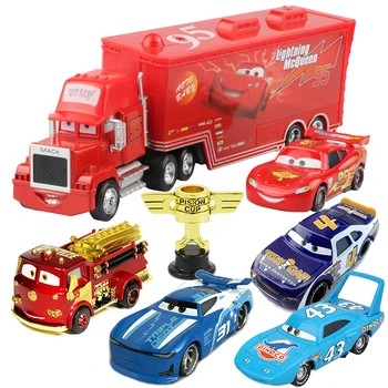 Disney Pixar Cars 2 3 1 Toys Fulger McQueen Mack Unchiul Camion 1:55 Turnat Sub Presiune Model De Masina Jucării Pentru Băieți Copii Cadou De Ziua De Nastere