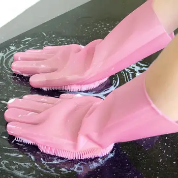 Magie De Spălat Vase Silicon Mănuși Proteja Mâna Murdărie Curat Perii De Curățare Instrument De Accesorii De Bucătărie Se Spală Fructe Și Legume De Gadget-Uri