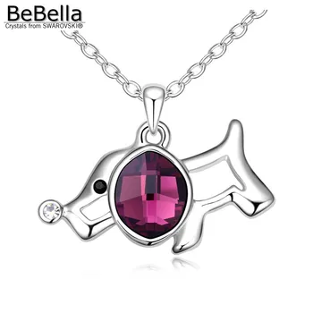 BeBella câine drăguț animal pandantiv colier cu cristale Swarovski de la pentru copii fete copii femei moda bijuterii cadou