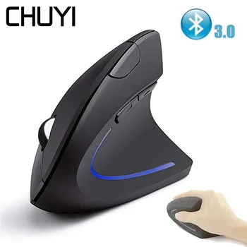 CHUYI Bluetooth 3.0 LED Wireless Verticale Mouse-ul de Birou Ergonomic 1600DPI Optice Cu Mousepad Pentru Laptop PC