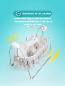Navă rapidă! Copilul nou-născut pat balansoar cu muzica pentru copii electric leagăn dormi coș se agită 0-36 monthbaby inteligent leagăn