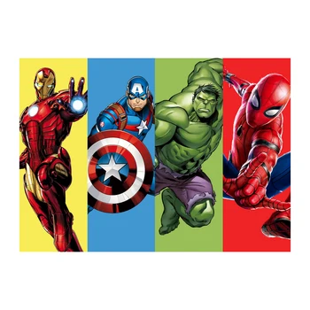 Avengers Iron Man, Hulk, Captain Petrecere Fundaluri Photobooth Fundal Pânză Sta Super-Erou Pentru Copii Petrecere De Ziua De Decorare Perete