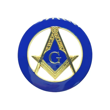 Albastru Negru Gol Masonice Masina Emblema Sqaure Și Busola Auto Camion Motocicleta Decal Autocolant Insigna