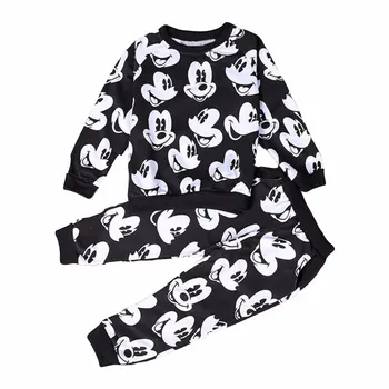 Iarna se Ingroase Catifea Seturi de Îmbrăcăminte Fete Copii Mickey Minnie Baby boy tricou+Pantaloni Costum 2 buc Haine Copii Haine Tineri Set