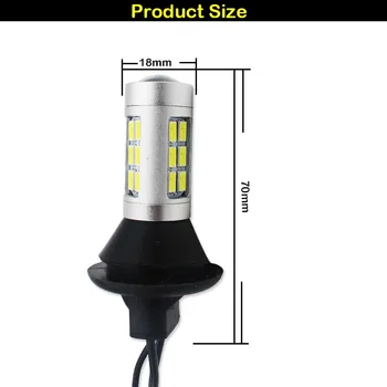 IJDM 7440 W21W T20 LED Alb/Rosu Dual-Culoare 1156 P21W 7506 Becuri cu LED-uri Pentru Masina de Backup Marșarier Lumini de Ceață Spate Lampa de Conversie