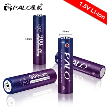 PALO de 1,5 V 900mWh Li-ion Reîncărcabile AAA Baterie Litiu li-ion Reîncărcabilă Batteria Pentru Jucărie Mouse-ul fără Fir aparat de Ras Microfoane