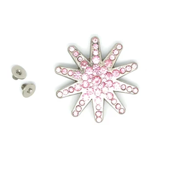 12pcs/o mulțime de Cristal Concho cu Șurub rhystone floare de Metal Conchos alb stras decorare Curea accesorii accesorii