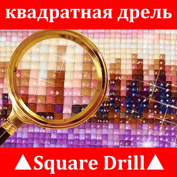 5D Diy Diamant Pictura Animalele din Africa, Cu Oameni cruciulițe Plin Pătrat Cristal Mozaic Broderie Decor Acasă KBL