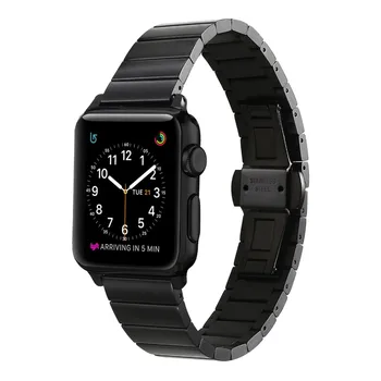 De lux Fluture Incuietoare din Otel Inoxidabil curea de Ceas pentru Apple Watch 4 3 2 1 38mm 42mm Link Brățară Curea Fashion Benzi Pentru iwatch