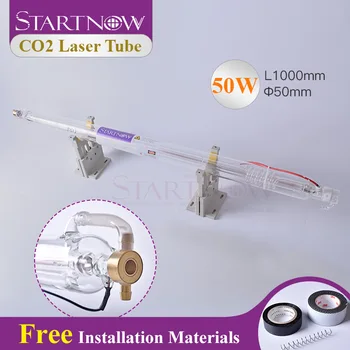 Startnow Laser Tub de Sticlă CO2 50W 1000mm Lampa de Țeavă Pentru Gravare Laser Sculptură Accesorii pentru Mașini de Tăiere Echipament de Marcare a Pieselor